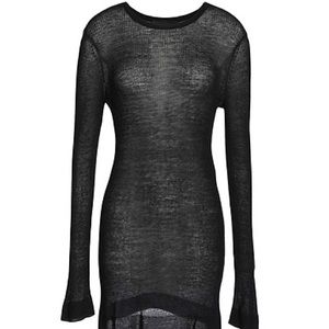 BAJA EAST BLACK LONG SLEEVE CASHMERE VISCOSE TOP